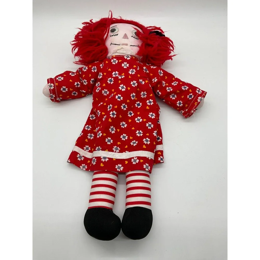 Handmade Raggedy Ann and Andy Plush Doll Set Unisex OS Red Vintage Ragdoll Pair